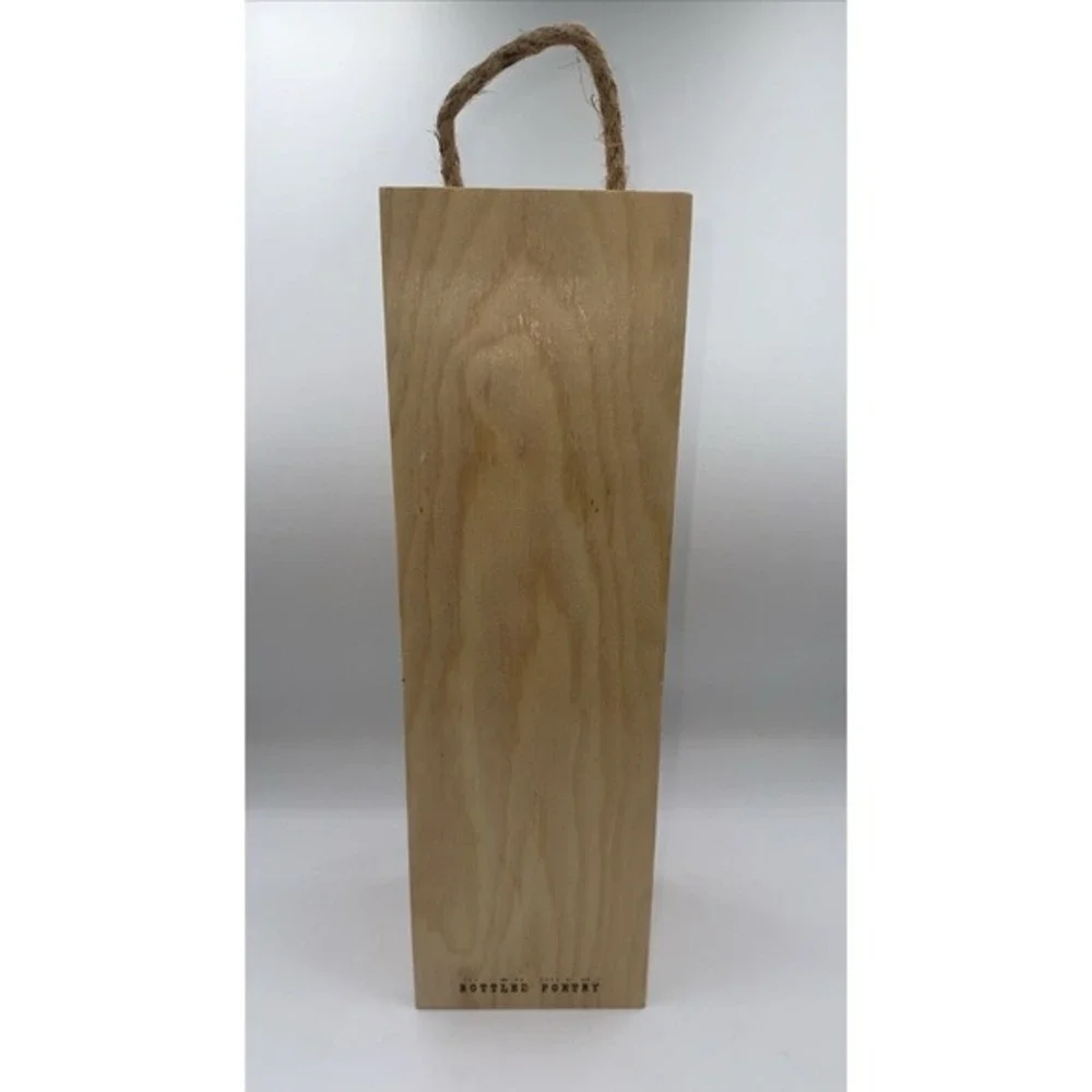 Bottled Poetry wooden wine